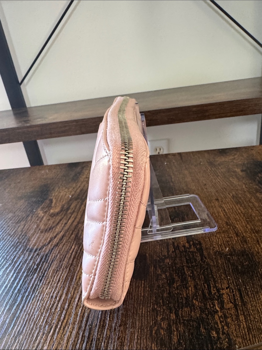 Gucci Blush Pink GG Marmont Chevron Zip Wallet - Picture 3 of 6